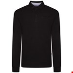 KAM Pique L/S Polo - black